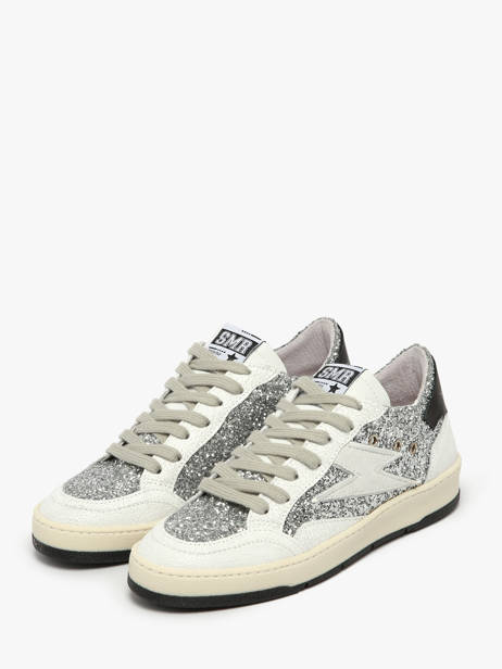 Sneakers Uit Leder Semerdjian Zilver accessoires DANY ander zicht 1